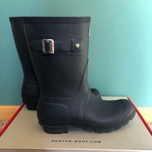 Short hunter boots, dark blue